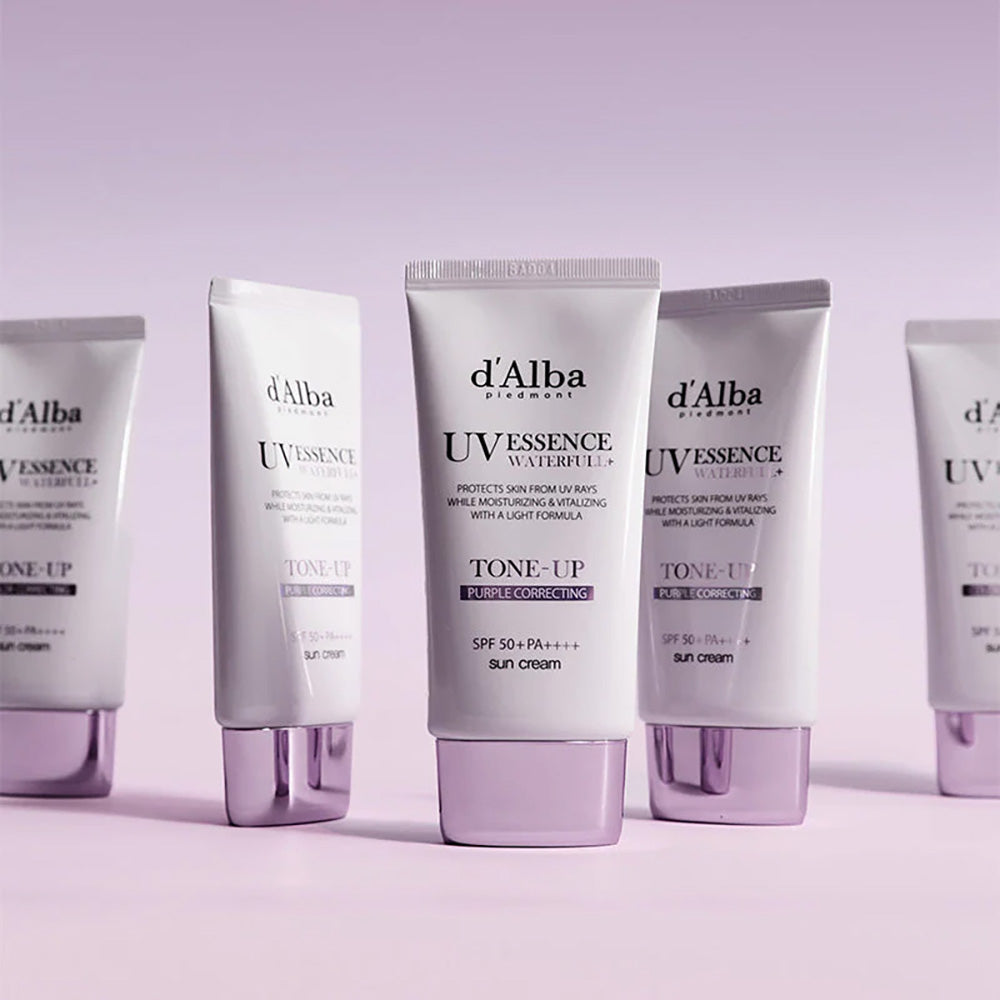 d'Alba Waterful Tone Up Sun Cream Purple 50mL Duo Set