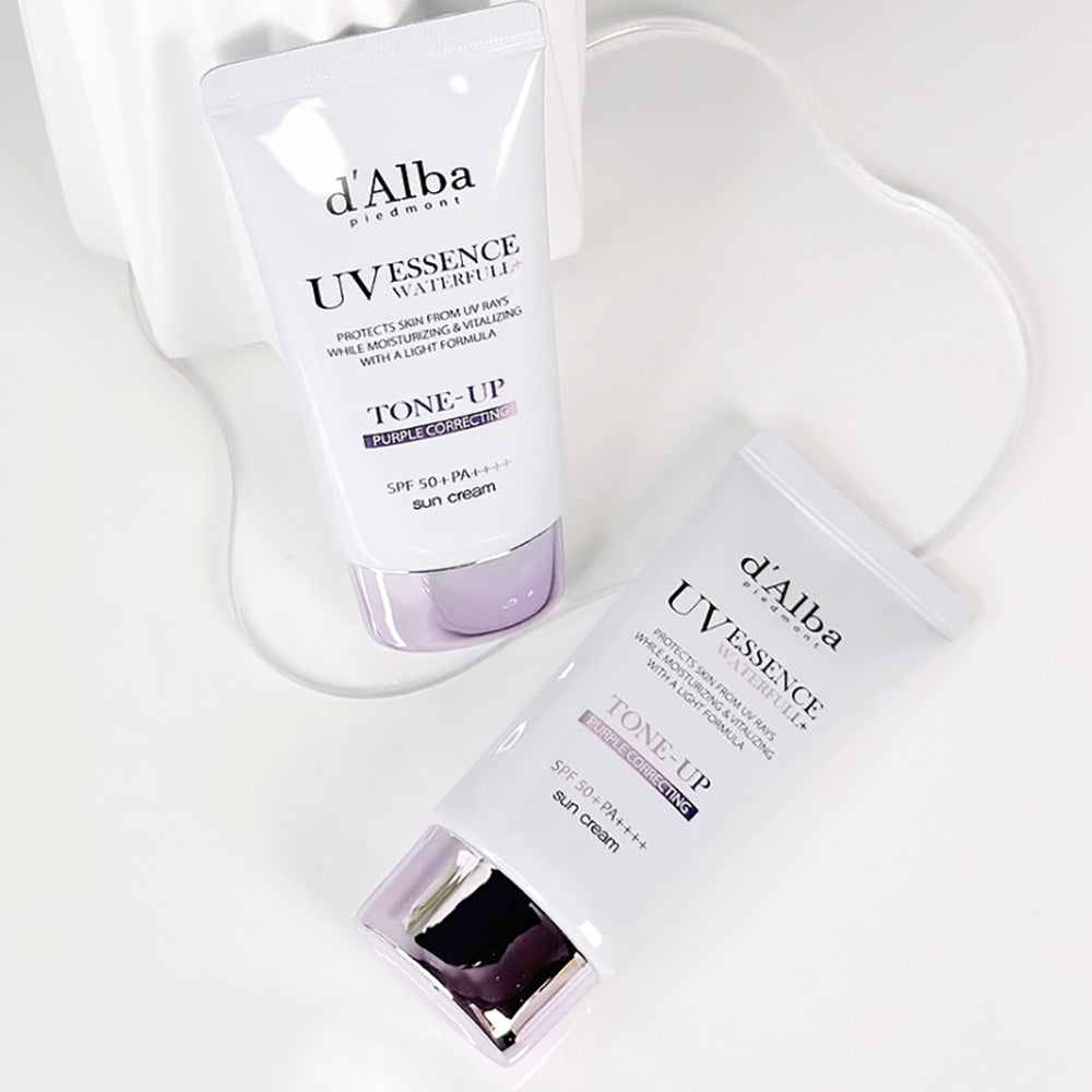 d'Alba Waterful Tone Up Sun Cream Purple 50mL Duo Set